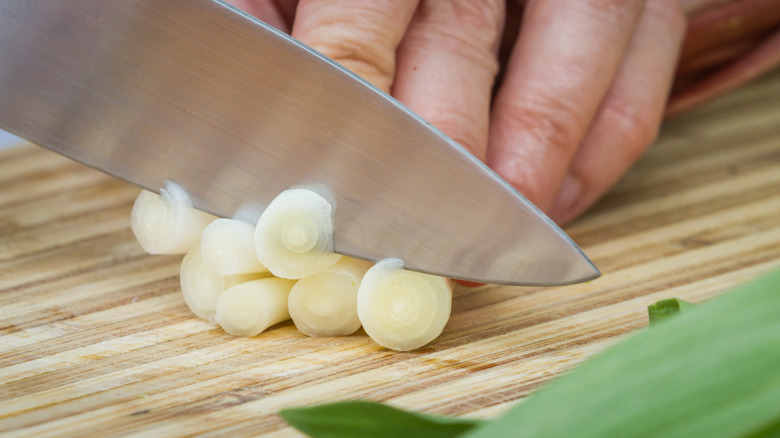 Slicing ramps with knife