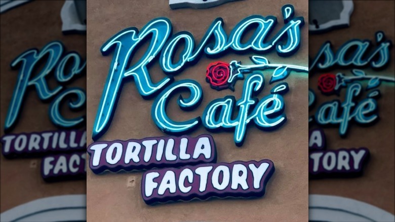 Rosa's restaurant front sign