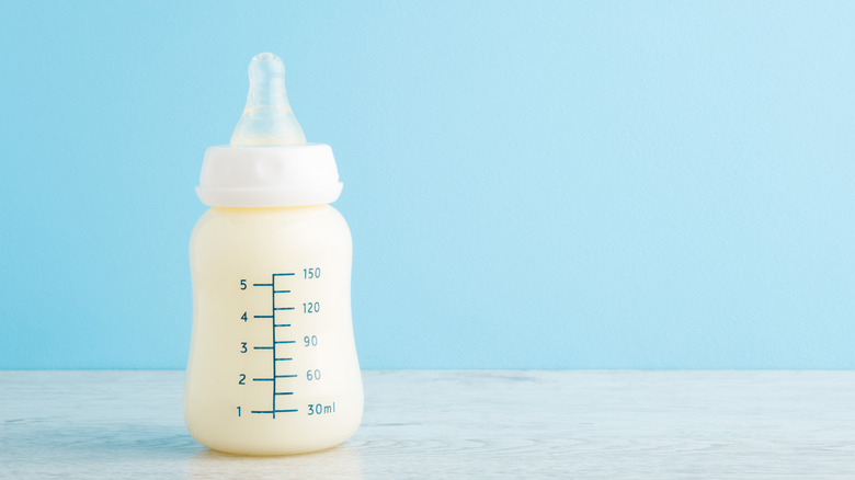 Bottle of baby formula