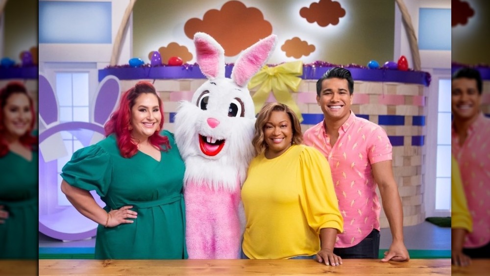 Easter Basket Challenge judges with Sunny Anderson