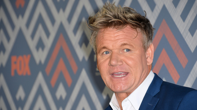 Gordon Ramsay speaking at an event