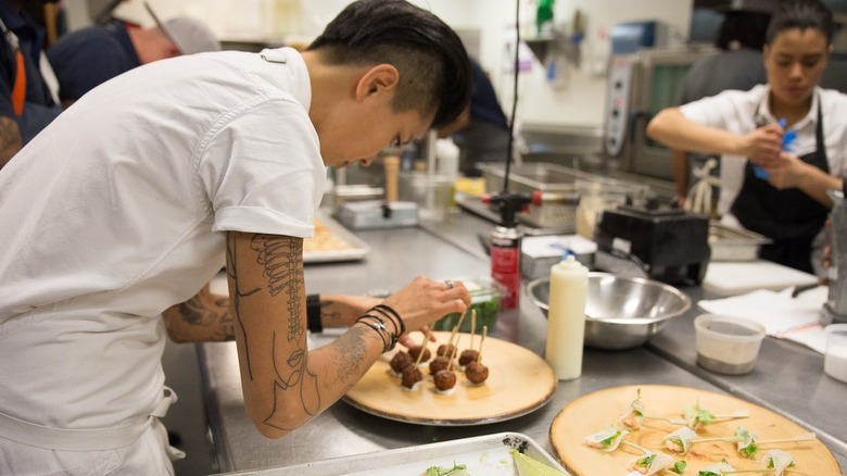 Kristen Kish cooking 