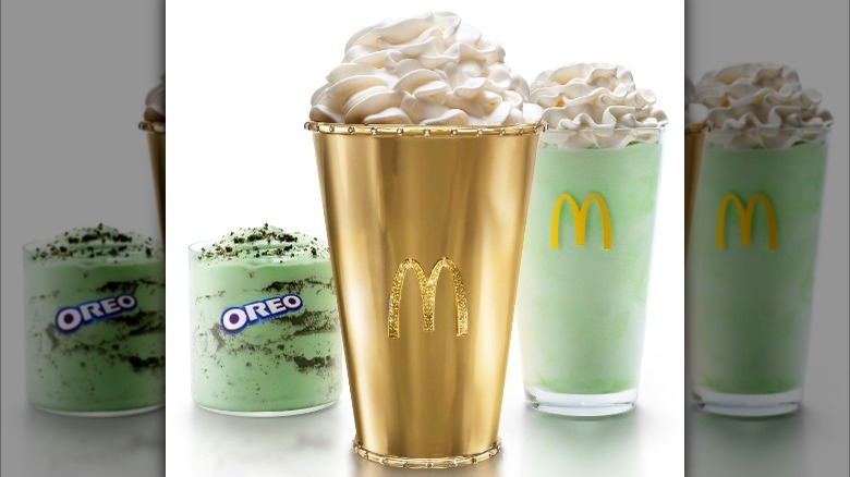 golden shamrock shake cup