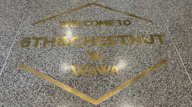 inlaid flooring at Philadelphia Wawa