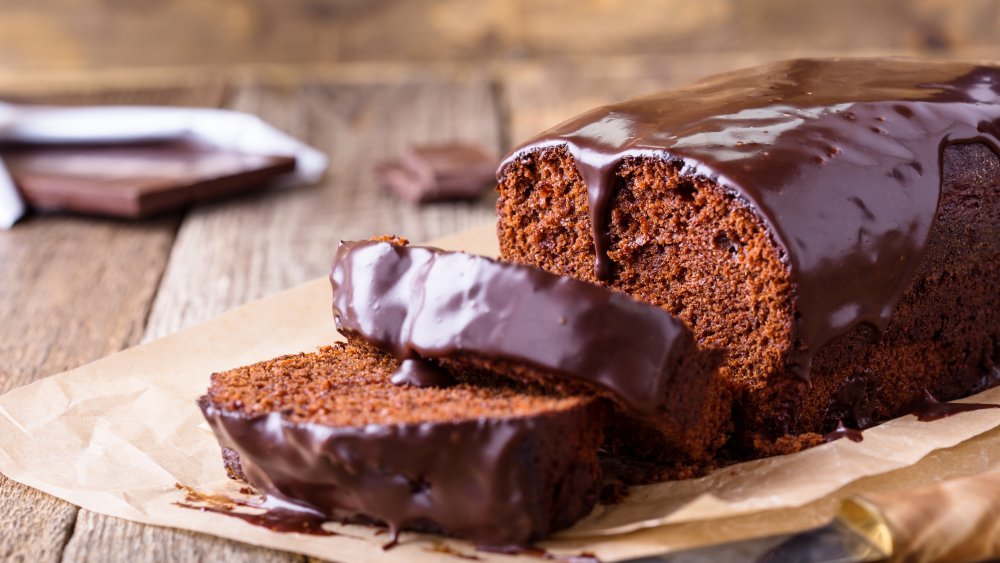 chocolate bread with chocolate glaze