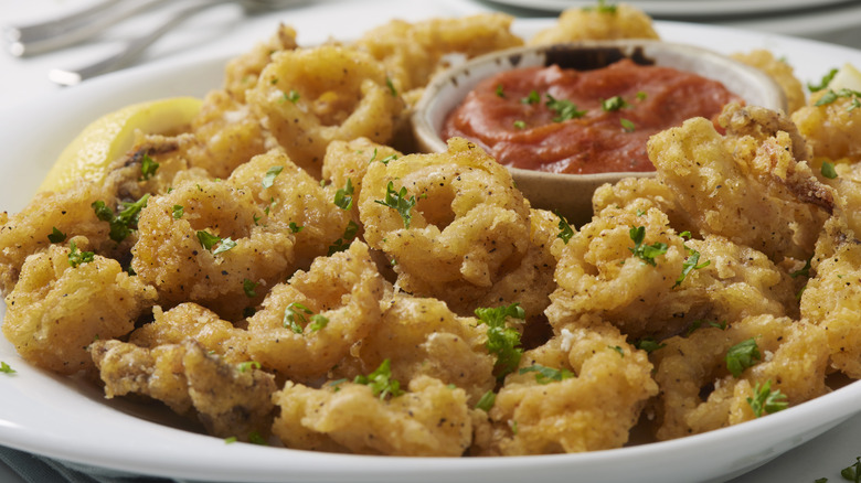 plate of crispy fried squid