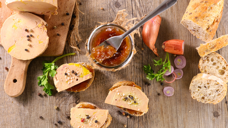 foie gras spread on bread