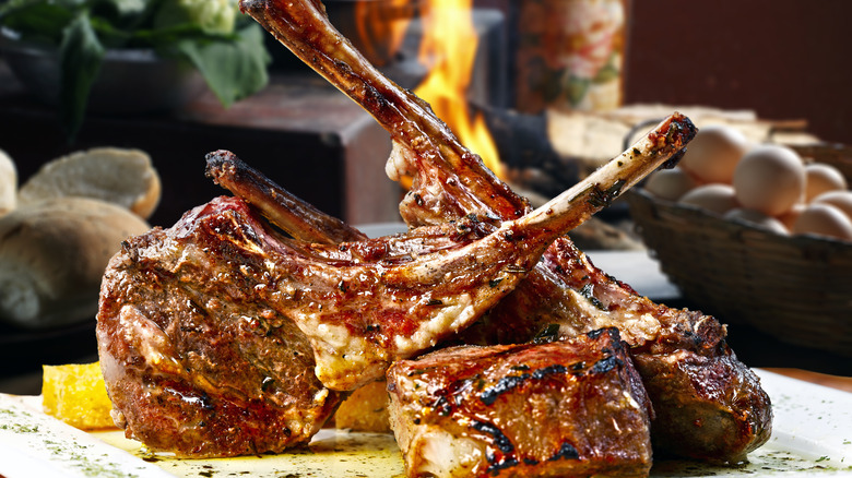 grilled rack of lamb