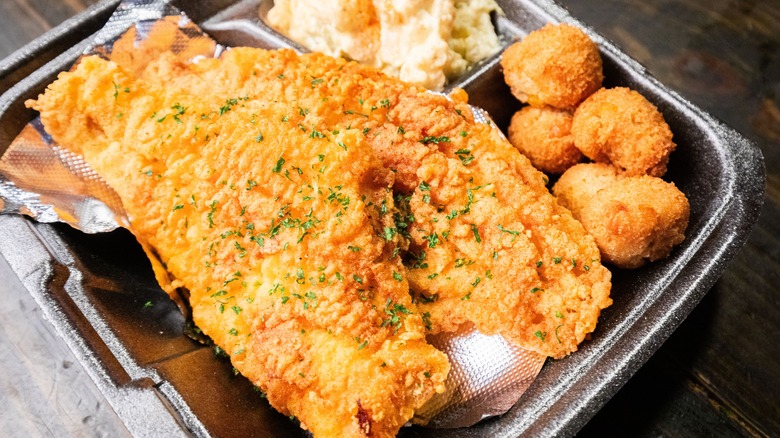 plate of fried catfish