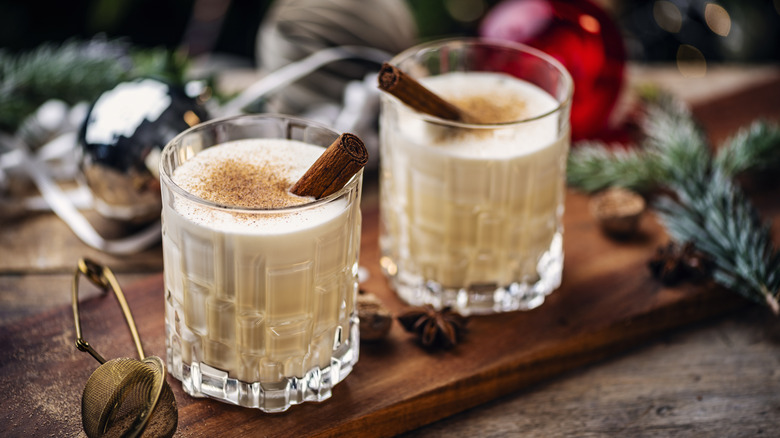 two glasses of eggnog