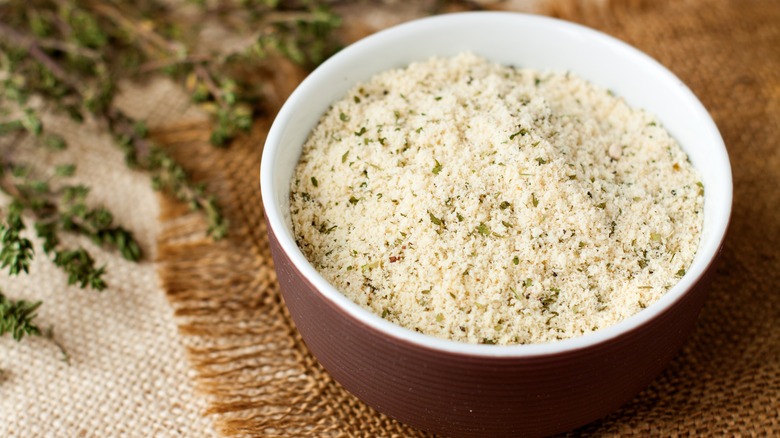 seasoned breadcrumbs in bowl