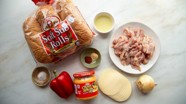 ingredients for chicken cheese sandwiches