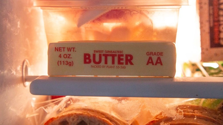 butter in freezer