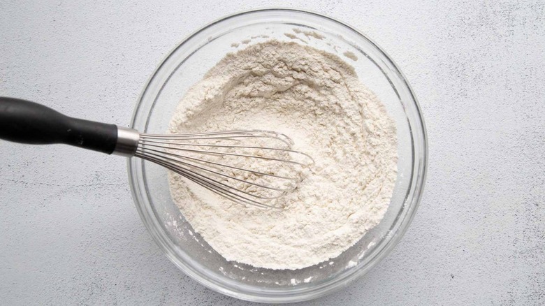 flour and whisk in bowl