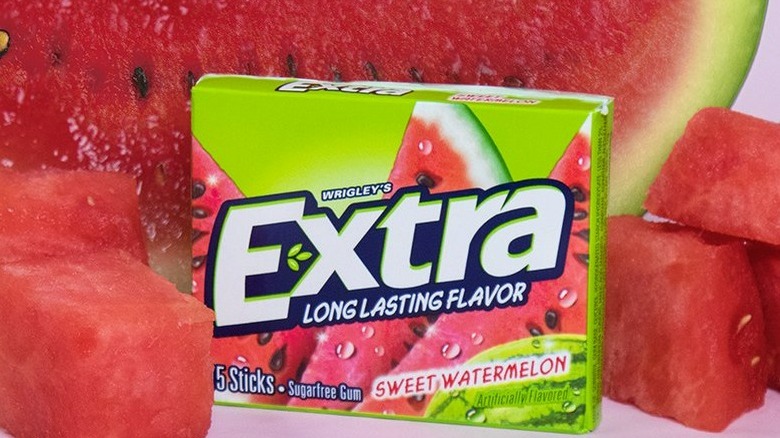 A pack of Extra watermelon gum