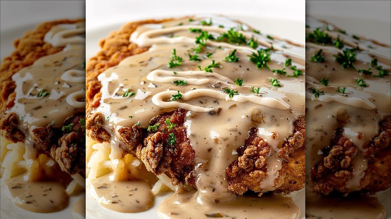 chicken fried steak with gravy