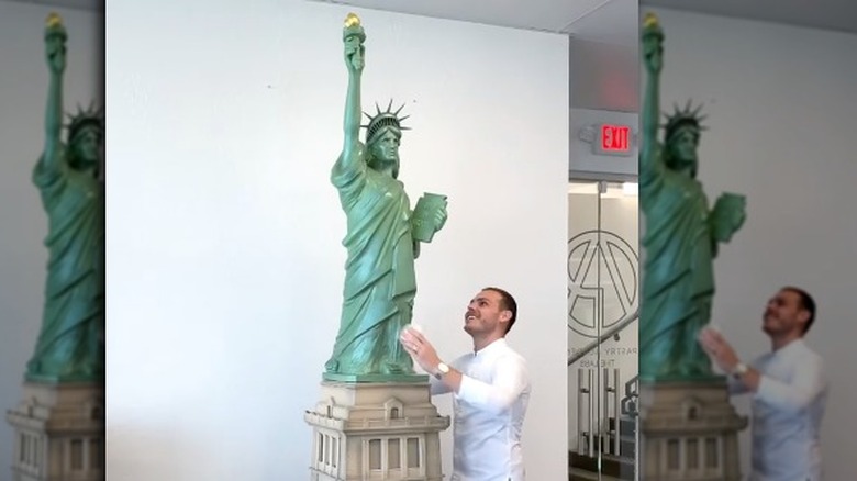 Statue of Liberty made from chocolate 