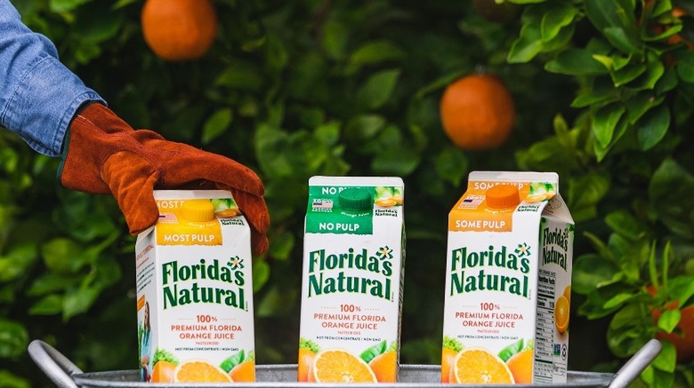 three kinds of Florida's Natural orange juice
