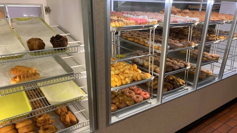 Inside a Maple Leaf Donuts