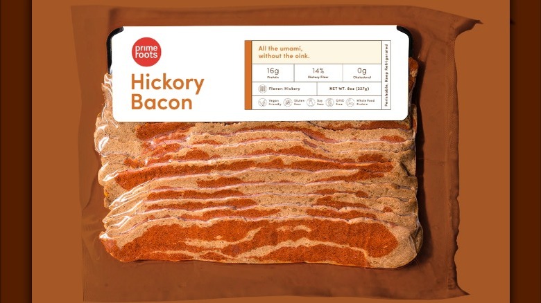 A package of Prime Roots Plant-Based Hickory Bacon