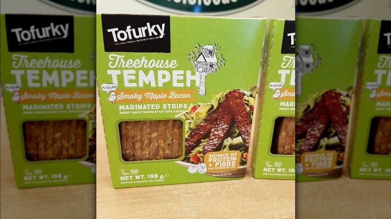 A box of Tofurky Smoky Maple Bacon Tempeh