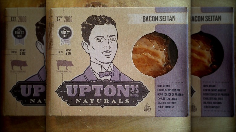A box of Upton's Naturals Bacon Seitan