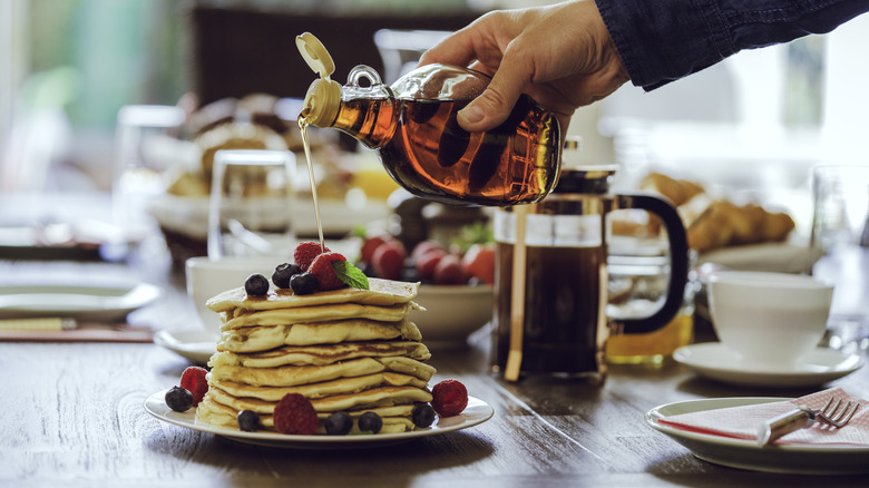 Maple syrup﻿ being poured