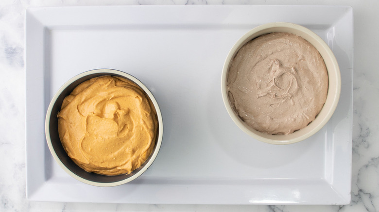 pumpkin and hot cocoa dip on platter