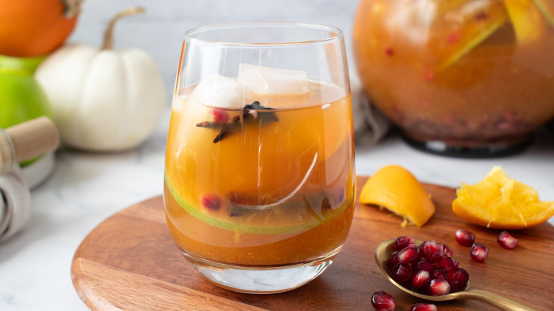 orange cocktail in glass