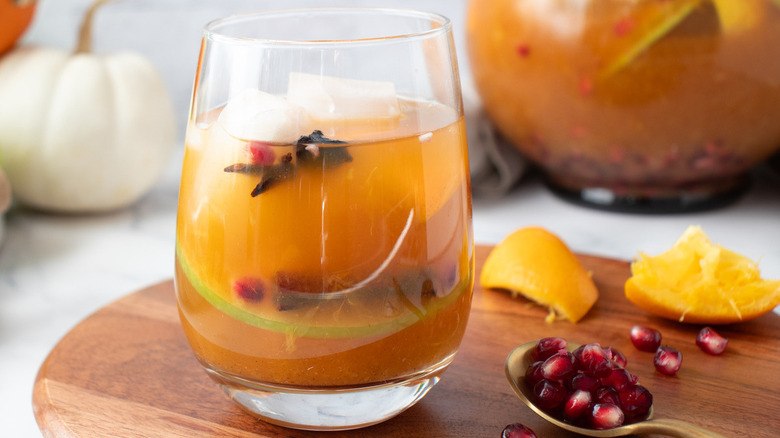 orange cocktail in glass