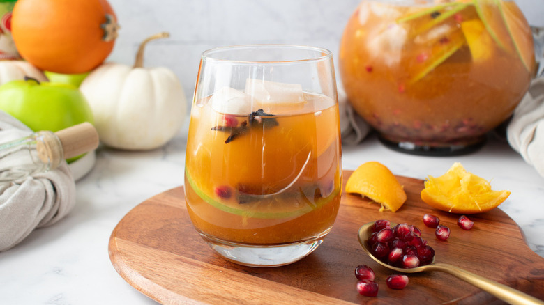 orange cocktail in glass