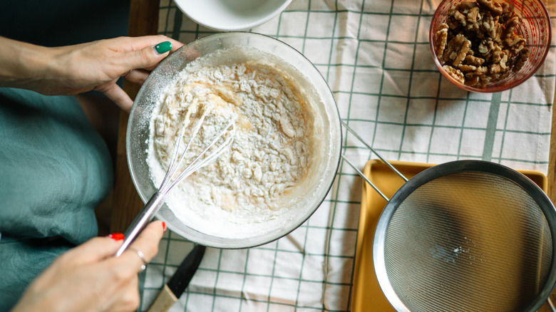 batter being mixed