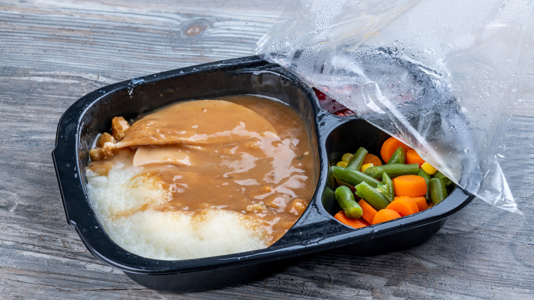 Microwaved TV dinner 