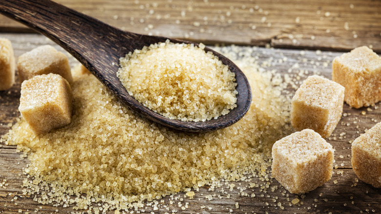 Closeup of brown sugar