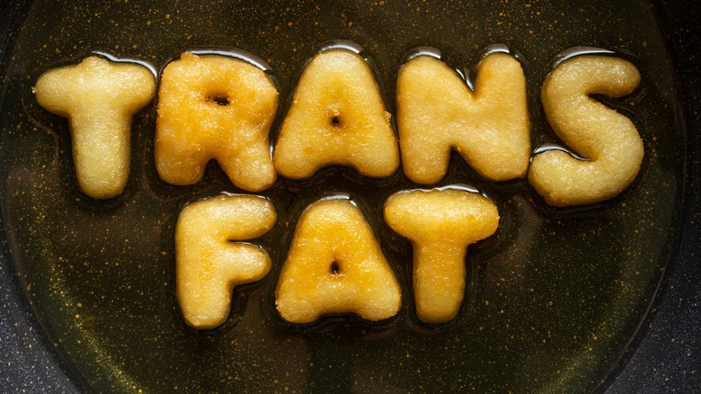 Trans fat spelled out in dough