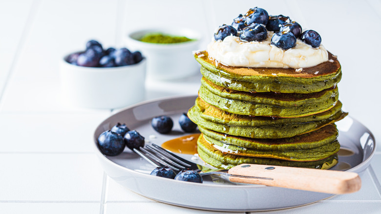 green tea pancakes