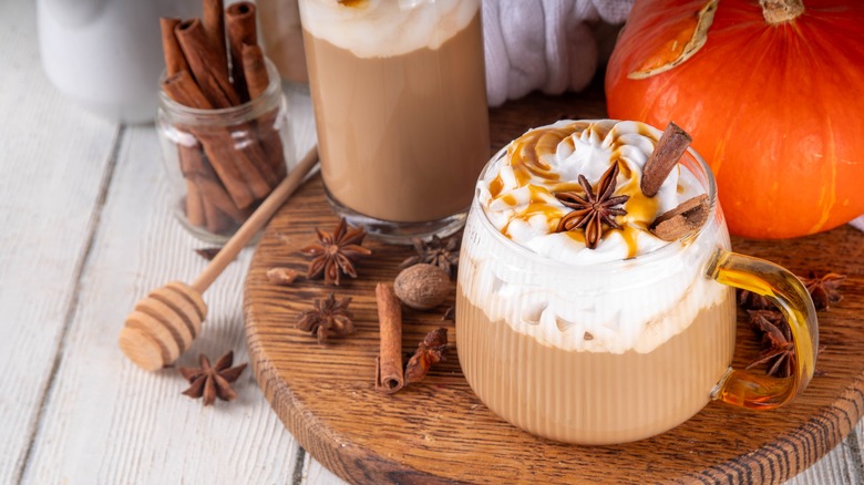 homemade pumpkin spice lattes