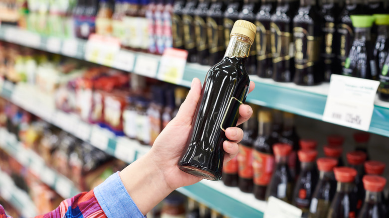 soy sauce bottle in store