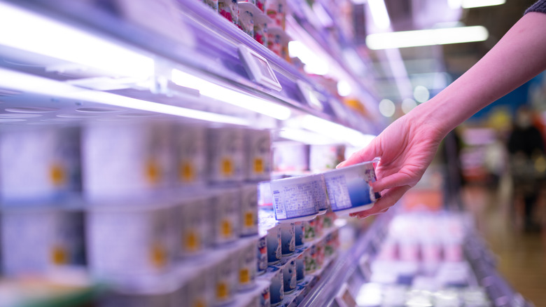 yogurts picked up at store