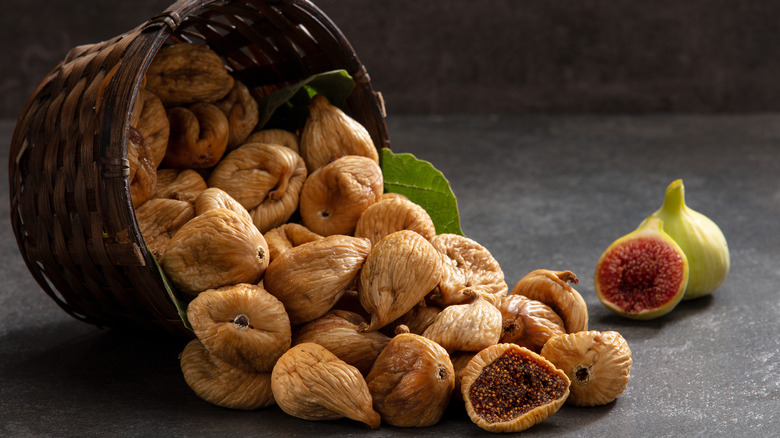 Basket of dried figs