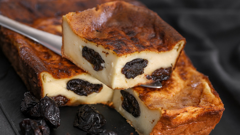 Slices of Far Breton with prunes