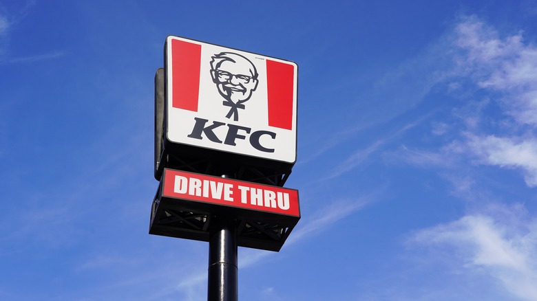 KFC drive thru sign