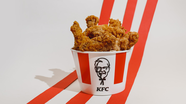 Bucket of KFC fried chicken