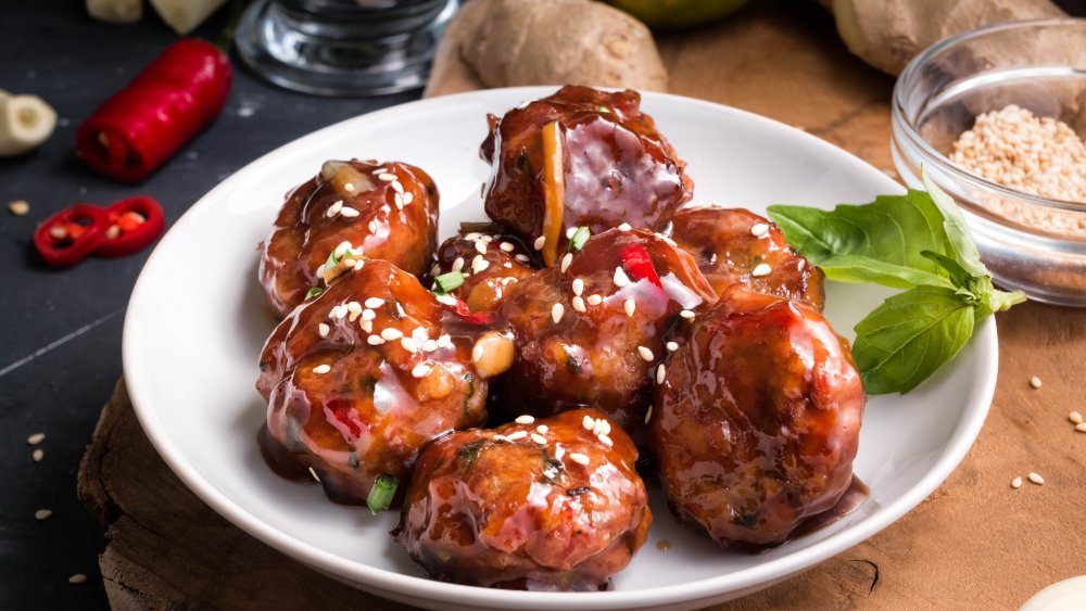 Sticky meatballs