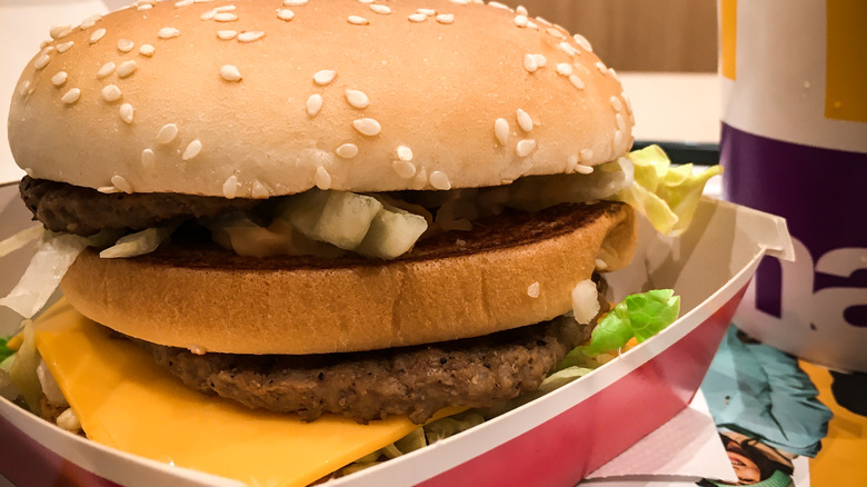 McDonald's Big Mac in tray