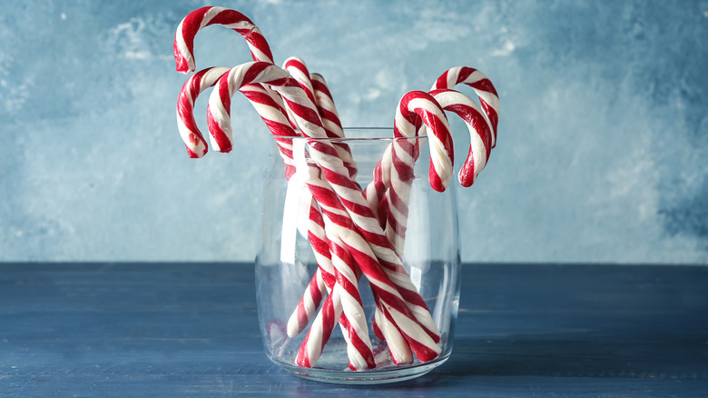 Jar of candy canes