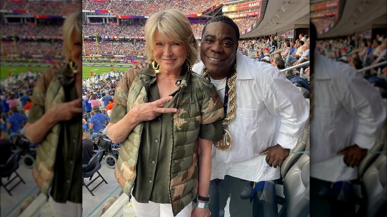 Martha Stewart and Tracy Morgan at Super Bowl LVI