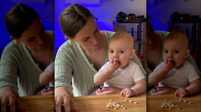 Johanna Goldman holding her daughter Josephine