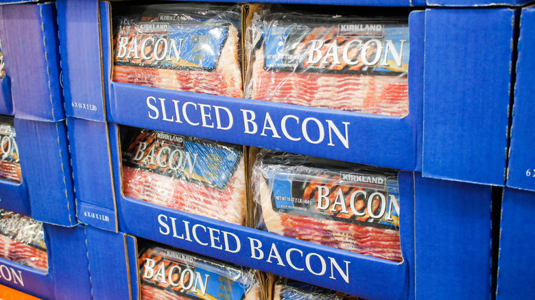 Display of Kirkland Signature bacon