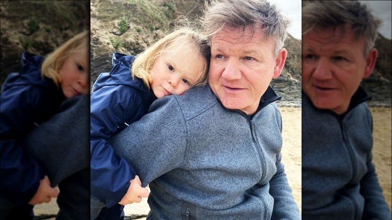 Gordon Ramsay carrying son Oscar